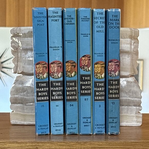 Hardy Boys Book Lot of 6 Vintage 60s 70s Hardcover Mysteries Franklin Dixon - Picture 1 of 8